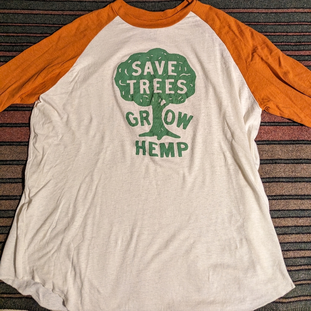 NWOT Jungmaven Baja raglan baseball save trees grow hemp shirt mens XL